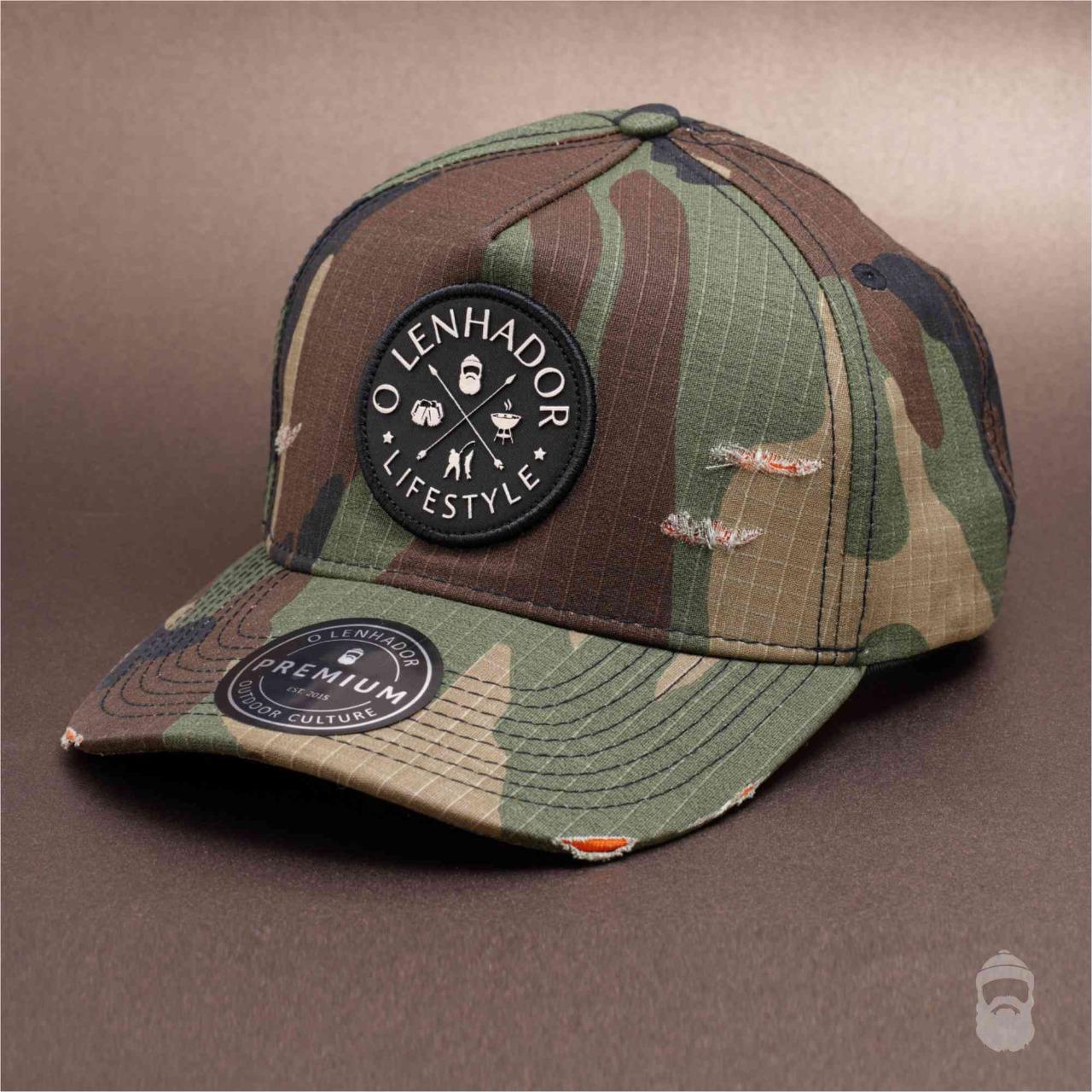 Boné Trucker Camuflado Woodland Destróier